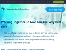 Tablet Screenshot of metroanesthesiaconsultantsllc.com